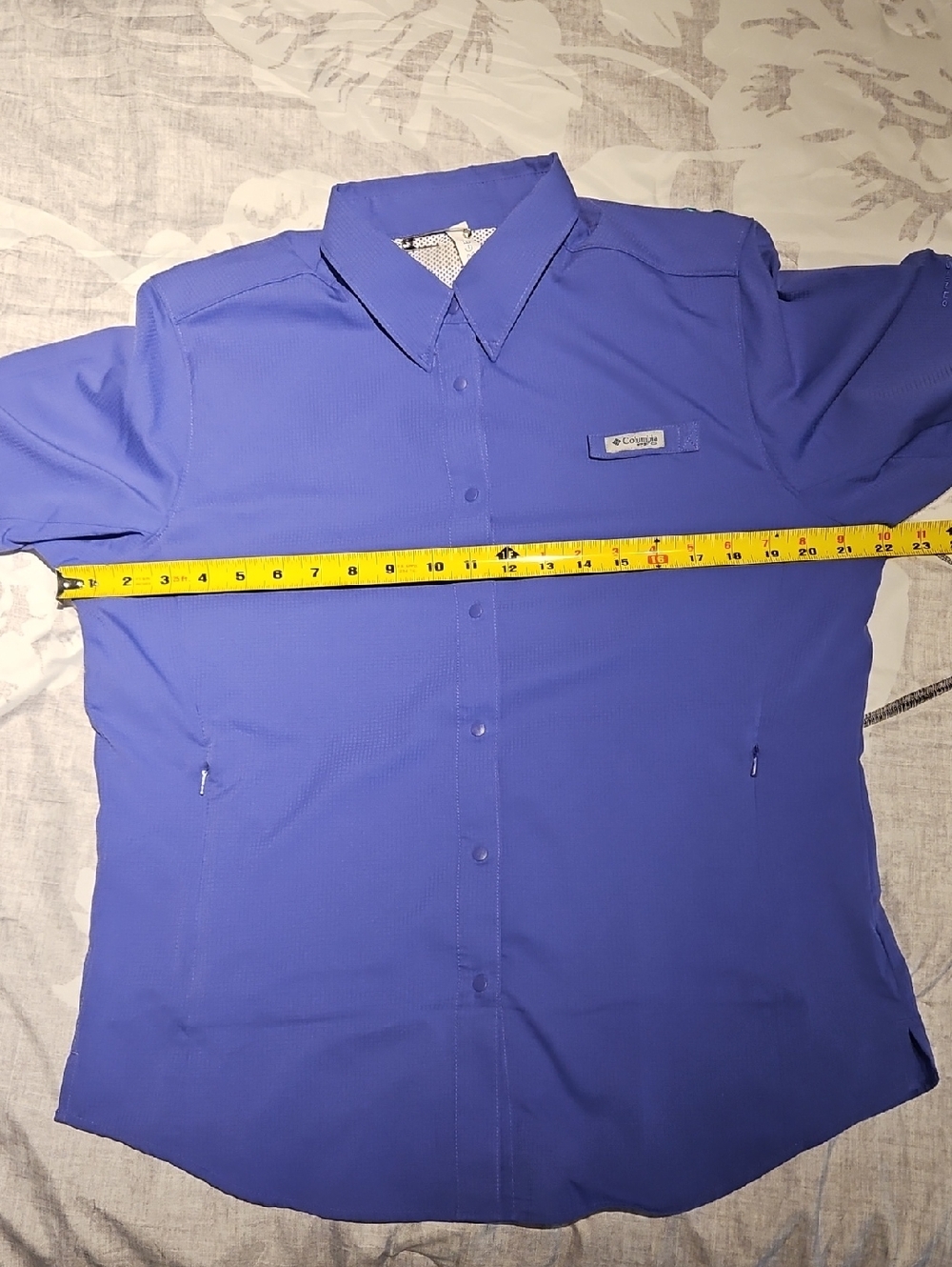 Columbia Women's Performance Fishing Gear Shirt Button Down Lavendar Size L - Picture 10 of 11